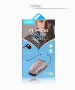 F980 หูฟังบลูทูธ CSR4.1 สายเก็บได้ เตือนสายเรียกเข้าแบบสั่น ป้องกันการโจรกรรม สีขาว