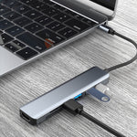สถานีเชื่อมต่อ 7 in 1 HDMI+SD/TF+USB2.0x2+USB3.0+PD เป็น Type-C HUB