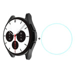 ENKAY สำหรับ Samsung Galaxy Watch4 Classic 42 มม. เคส TPU นุ่มเคลือบอิเล็กโทรไลต์เต็มจอ HD พร้อมฟิล์มกระจกนิรภัย, สำหรับ Samsung Galaxy Watch4 Classic 42 มม.