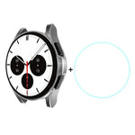 ENKAY สำหรับ Samsung Galaxy Watch4 Classic 42 มม. เคส TPU นุ่มเคลือบอิเล็กโทรไลต์เต็มจอ HD พร้อมฟิล์มกระจกนิรภัย, สำหรับ Samsung Galaxy Watch4 Classic 42 มม.