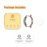 ENKAY สำหรับ Samsung Galaxy Watch4 Classic 42 มม. เคส TPU นุ่มเคลือบอิเล็กโทรไลต์เต็มจอ HD พร้อมฟิล์มกระจกนิรภัย, สำหรับ Samsung Galaxy Watch4 Classic 42 มม.