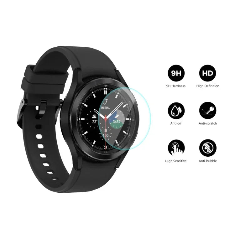 สำหรับ Samsung Galaxy Watch4 Classic 46 มม. ENKAY Hat-Prince ฟิล์มกระจกนิรภัยโค้งขอบ 2.15D 0.2 มม. 9H, 1 ชิ้น, 2 ชิ้น, 5 ชิ้น, 10 ชิ้น