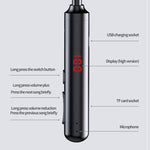 960 หูฟังสเตอริโอแบบคล้องคอแม่เหล็ก พร้อมจอแสดงผล LED รองรับการ์ด TF