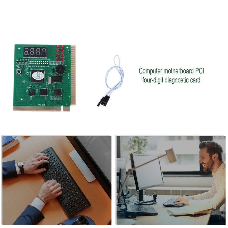 การ์ดวินิจฉัย PCI สี่หลักสำหรับทดสอบเมนบอร์ดคอมพิวเตอร์ 4 บิต