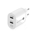 ชาร์จเร็วพอร์ตคู่ 40W PD / Type-C สำหรับ iPhone / iPad ซีรีส์, ปลั๊ก EU, ปลั๊ก EU