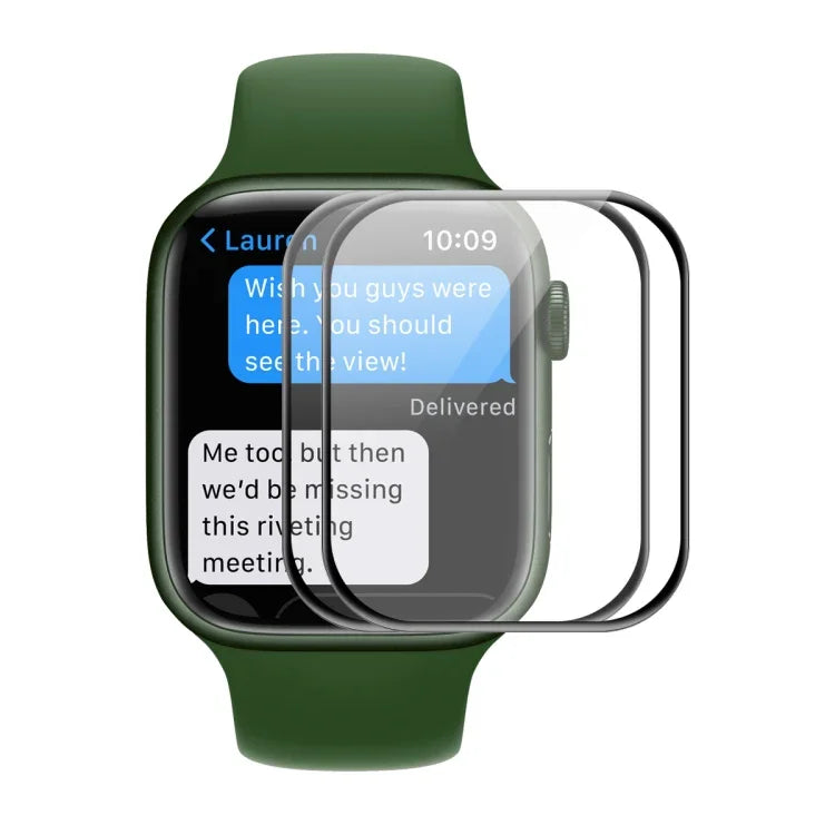 ฟิล์มกันรอยหน้าจอ HD แบบโค้ง 3D เต็มจอ PET โค้งร้อนดัดงอ รุ่น ENKAY Hat-Prince รองรับเคส สำหรับ Apple Watch Series 9 / 8 / 7 ขนาด 41 มม. 1 ชิ้น สำหรับ Apple Watch Series 7 ขนาด 41 มม. 2 ชิ้น สำหรับ Apple Watch Series 7 ขนาด 41 มม. 5 ชิ้น
