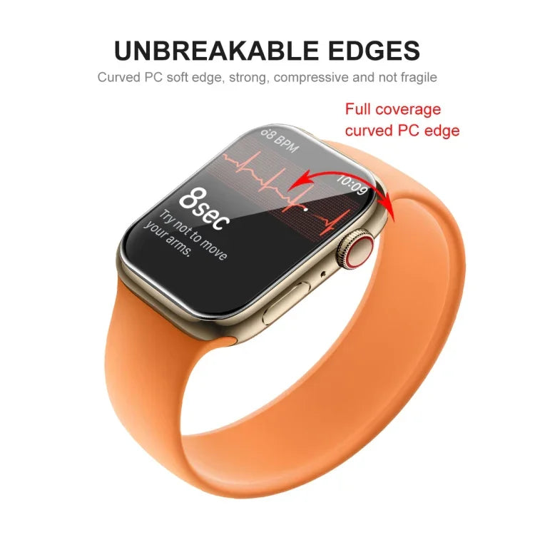 ฟิล์มกันรอยหน้าจอ HD PMMA ครอบคลุมเต็มจอ พร้อมกรอบ PC จาก ENKAY Hat-Prince สำหรับ Apple Watch Series 9 / 8 / 7 ขนาด 41 มม.