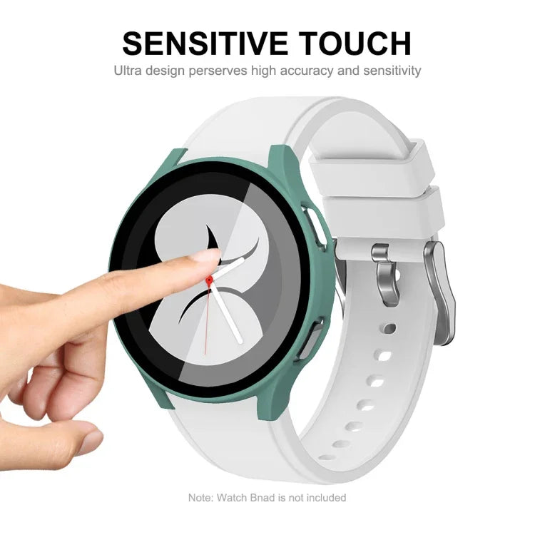 ENKAY Hat-Prince เคสคอมโพสิตกรอบ PC ครอบเต็มจอพร้อมฟิล์มกระจกนิรภัย สำหรับ Samsung Galaxy Watch4 40 มม.