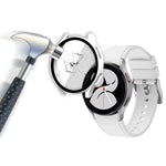 ENKAY Hat-Prince เคสคอมโพสิตกรอบ PC ครอบเต็มจอพร้อมฟิล์มกระจกนิรภัย สำหรับ Samsung Galaxy Watch4 44 มม.