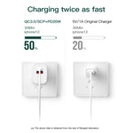 CS-20W ชาร์จเร็วพกพาแบบพอร์ตคู่ PD3.0 + QC3.0, ชาร์จเจอร์