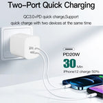 CS-20W ชาร์จเร็วพกพาแบบพอร์ตคู่ PD3.0 + QC3.0, ชาร์จเจอร์