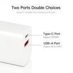 CS-20W ชาร์จเร็วพกพาแบบพอร์ตคู่ PD3.0 + QC3.0, ชาร์จเจอร์