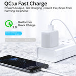 ที่ชาร์จเร็วพกพา CS-20W PD3.0 + QC3.0 พอร์ตคู่ พร้อมสายข้อมูล USB เป็น Type-C 3A, ที่ชาร์จ + สาย USB เป็น Type-C