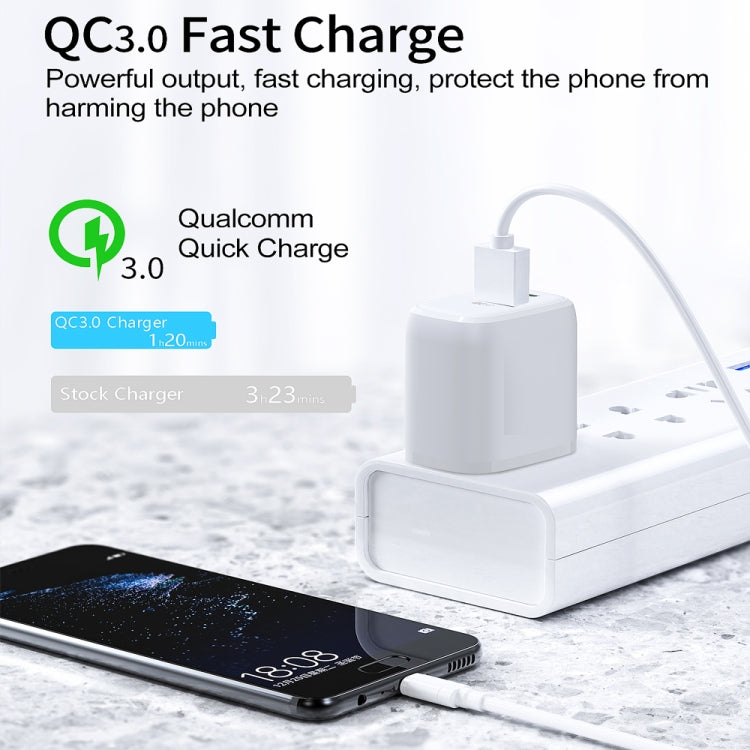 ที่ชาร์จเร็วพกพา CS-20W PD3.0 + QC3.0 พอร์ตคู่ พร้อมสายข้อมูล USB เป็น Type-C 3A, ที่ชาร์จ + สาย USB เป็น Type-C