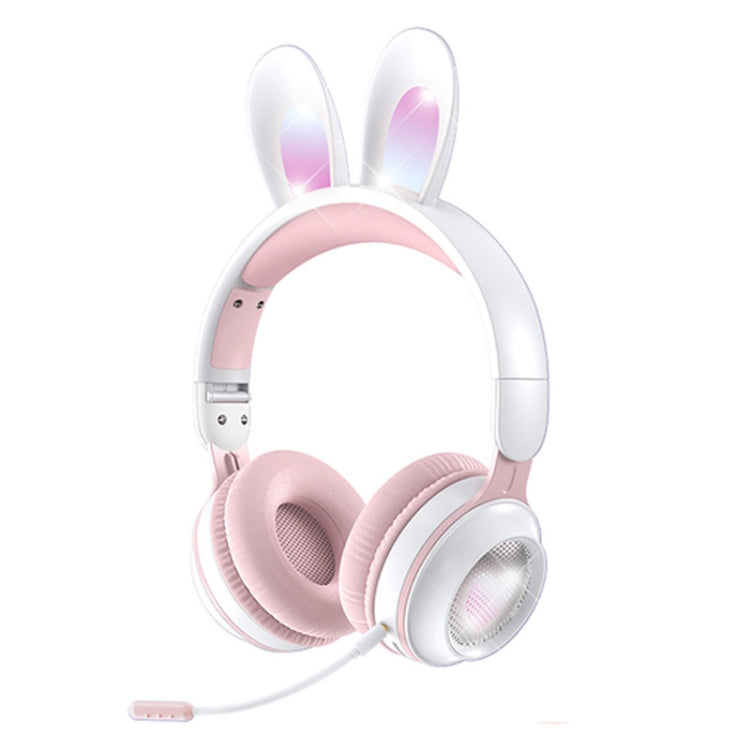 KE-01 หูฟังเพลงสเตอริโอไร้สายบลูทูธ 5.0 แบบหูกระต่าย พับได้ พร้อมไมค์ สำหรับ PC