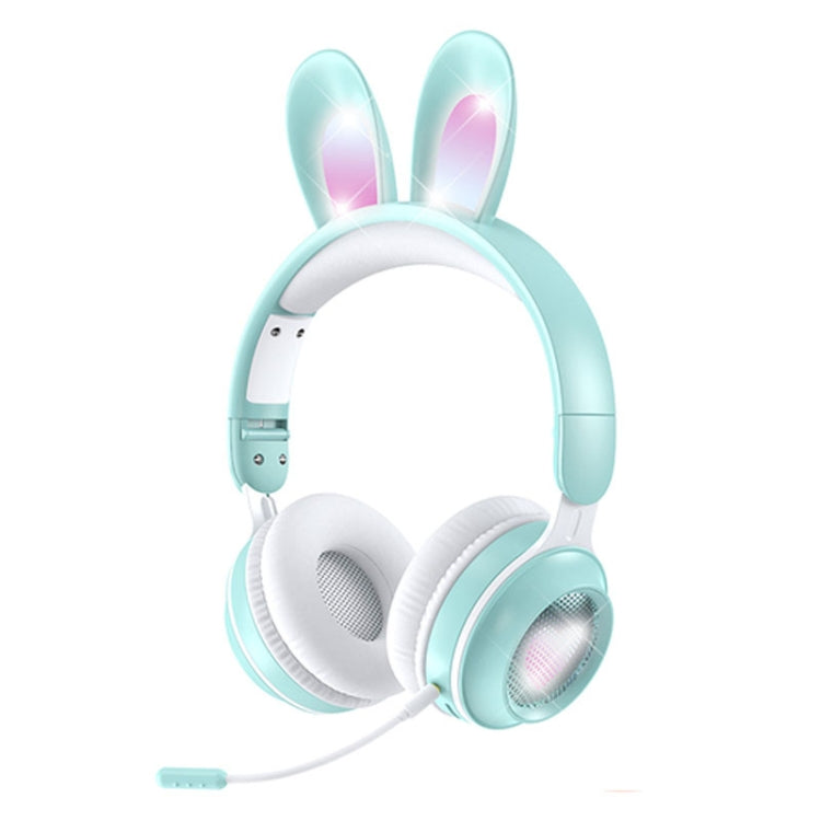KE-01 หูฟังเพลงสเตอริโอไร้สายบลูทูธ 5.0 แบบหูกระต่าย พับได้ พร้อมไมค์ สำหรับ PC
