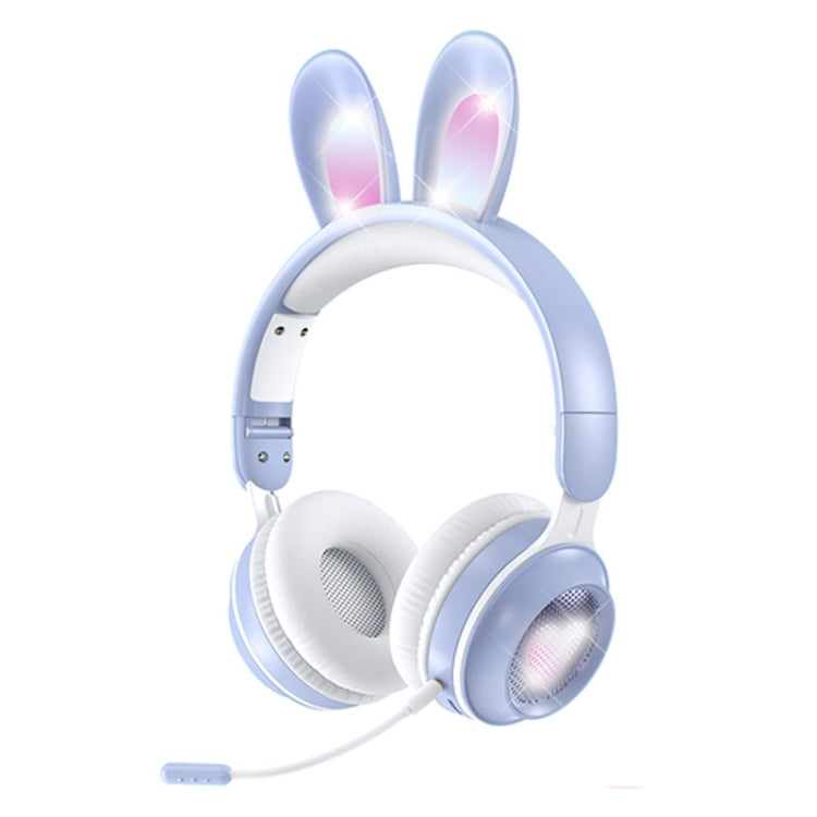 KE-01 หูฟังเพลงสเตอริโอไร้สายบลูทูธ 5.0 แบบหูกระต่าย พับได้ พร้อมไมค์ สำหรับ PC