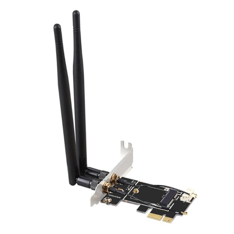 อะแดปเตอร์ TXB001 PCIE-1X เป็น NGFF-Ekey พร้อมเสาอากาศคู่