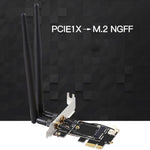 อะแดปเตอร์ TXB001 PCIE-1X เป็น NGFF-Ekey พร้อมเสาอากาศคู่