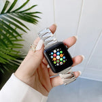 สายโลหะสแตนเลสสตีลแบบโซ่สร้างสรรค์ สำหรับ Apple Watch Series 7 41 มม. / 6&SE&5&4 40 มม. / 3&2&1 38 มม., 7 45 มม. / 6&SE&5&4 44 มม. / 3&2&1 42 มม.