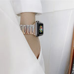 สายโลหะสแตนเลสสตีลแบบโซ่สร้างสรรค์ สำหรับ Apple Watch Series 7 41 มม. / 6&SE&5&4 40 มม. / 3&2&1 38 มม., 7 45 มม. / 6&SE&5&4 44 มม. / 3&2&1 42 มม.