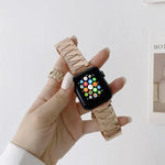 สายโลหะสแตนเลสสตีลแบบโซ่สร้างสรรค์ สำหรับ Apple Watch Series 7 41 มม. / 6&SE&5&4 40 มม. / 3&2&1 38 มม., 7 45 มม. / 6&SE&5&4 44 มม. / 3&2&1 42 มม.