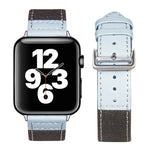 สายหนังพร้อมหัวล็อกสีเงิน สำหรับ Apple Watch Series 7 41 มม. / 6&SE&5&4 40 มม. / 3&2&1 38 มม., 7 45 มม. / 6&SE&5&4 44 มม. / 3&2&1 42 มม.