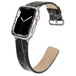 สายหนังลายหินอ่อนสำหรับ Apple Watch Series 7 41 มม. / 6&SE&5&4 40 มม. / 3&2&1 38 มม., 7 45 มม. / 6&SE&5&4 44 มม. / 3&2&1 42 มม.