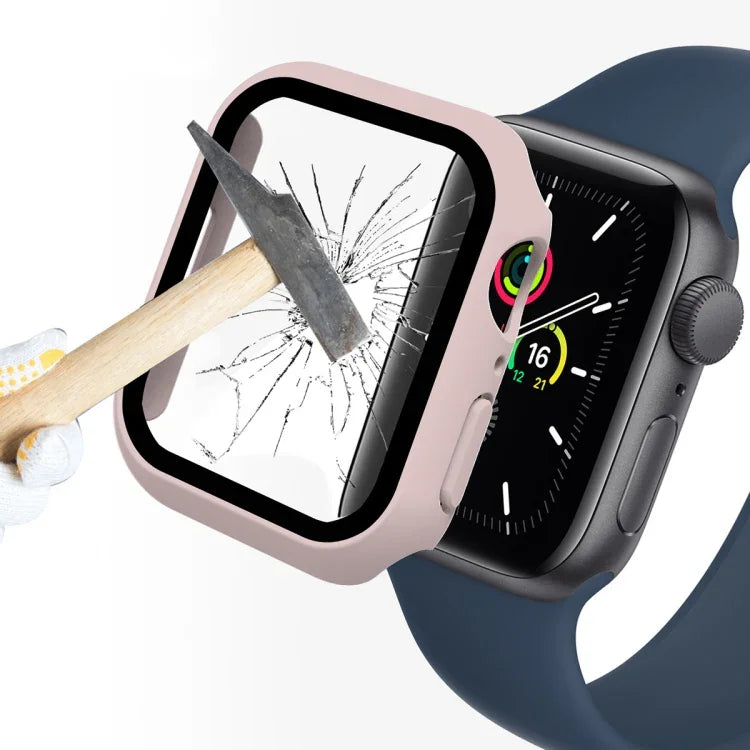 เคสพร้อมกรอบ PC และฟิล์มกระจกนิรภัย 9H ครอบคลุมเต็มจอ 2 in 1 จาก ENKAY Hat-Prince สำหรับ Apple Watch Series 7 ขนาด 41 มม.