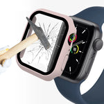 เคสพร้อมกรอบ PC และฟิล์มกระจกนิรภัย 9H ครอบคลุมเต็มจอ 2 in 1 จาก ENKAY Hat-Prince สำหรับ Apple Watch Series 7 ขนาด 45 มม.