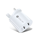 ที่ชาร์จเร็ว 40W สองพอร์ต PD USB-C / Type-C สำหรับ iPhone / iPad ซีรีส์, ปลั๊ก UK, ปลั๊ก UK