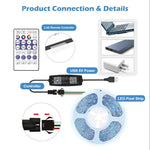 รีโมทคอนโทรล USB 5V WS2812B ควบคุมเพลงบลูทูธสำหรับไฟ LED Strip SK6812 WS2811 WS2812