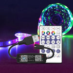 รีโมทคอนโทรล USB 5V WS2812B ควบคุมเพลงบลูทูธสำหรับไฟ LED Strip SK6812 WS2811 WS2812