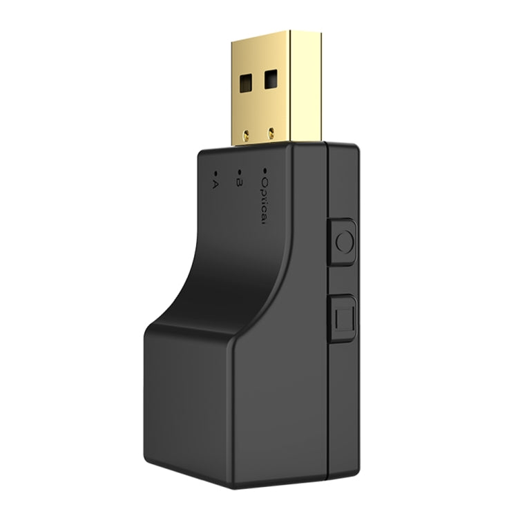 SW03 ตัวส่งสัญญาณเสียงบลูทูธ 5.0 2 in 1 USB + SPDIF อะแดปเตอร์ไร้สายออปติคัลความหน่วงต่ำสำหรับทีวี PC