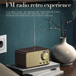 JY-66 ลำโพงคลาสสิกสไตล์เรโทร BT5.0 ลายไม้ รองรับวิทยุ FM / การ์ด TF / U-Disk / AUX