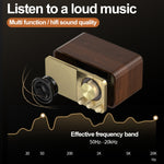 JY-66 ลำโพงคลาสสิกสไตล์เรโทร BT5.0 ลายไม้ รองรับวิทยุ FM / การ์ด TF / U-Disk / AUX