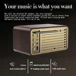 JY-66 ลำโพงคลาสสิกสไตล์เรโทร BT5.0 ลายไม้ รองรับวิทยุ FM / การ์ด TF / U-Disk / AUX