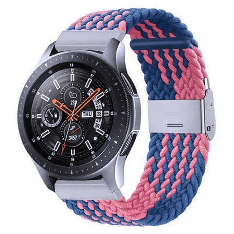 สายรัดถักไนลอนพร้อมหัวเข็มขัดโลหะสำหรับ Galaxy Watch 4 ขนาด 20 มม., 20mm