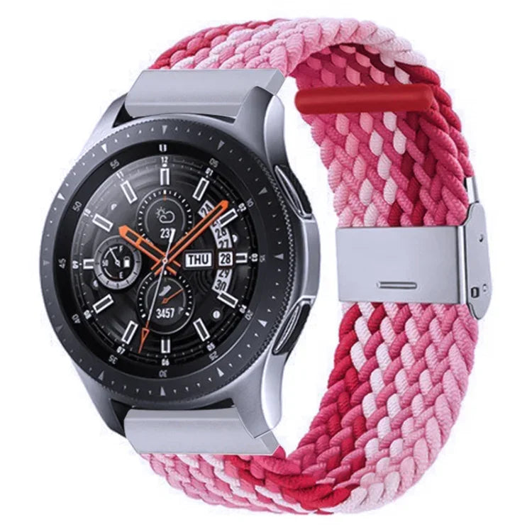 สายรัดถักไนลอนพร้อมหัวเข็มขัดโลหะสำหรับ Galaxy Watch 4 ขนาด 20 มม., 20mm