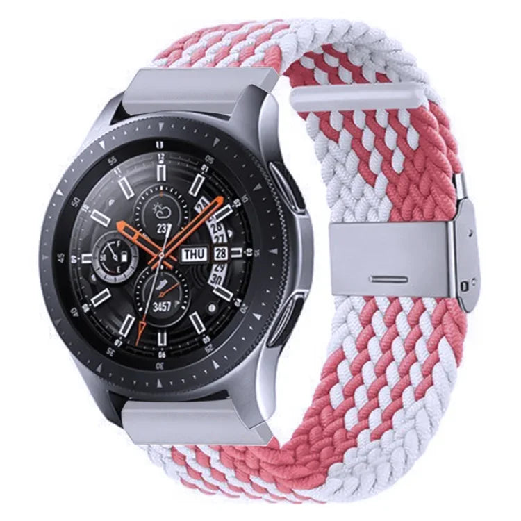 สายรัดถักไนลอนพร้อมหัวเข็มขัดโลหะสำหรับ Galaxy Watch 4 ขนาด 20 มม., 20mm