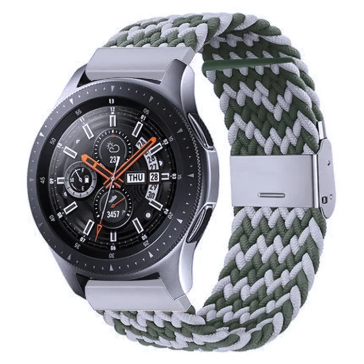 สายรัดถักไนลอนพร้อมหัวเข็มขัดโลหะสำหรับ Galaxy Watch 4 ขนาด 20 มม., 20mm