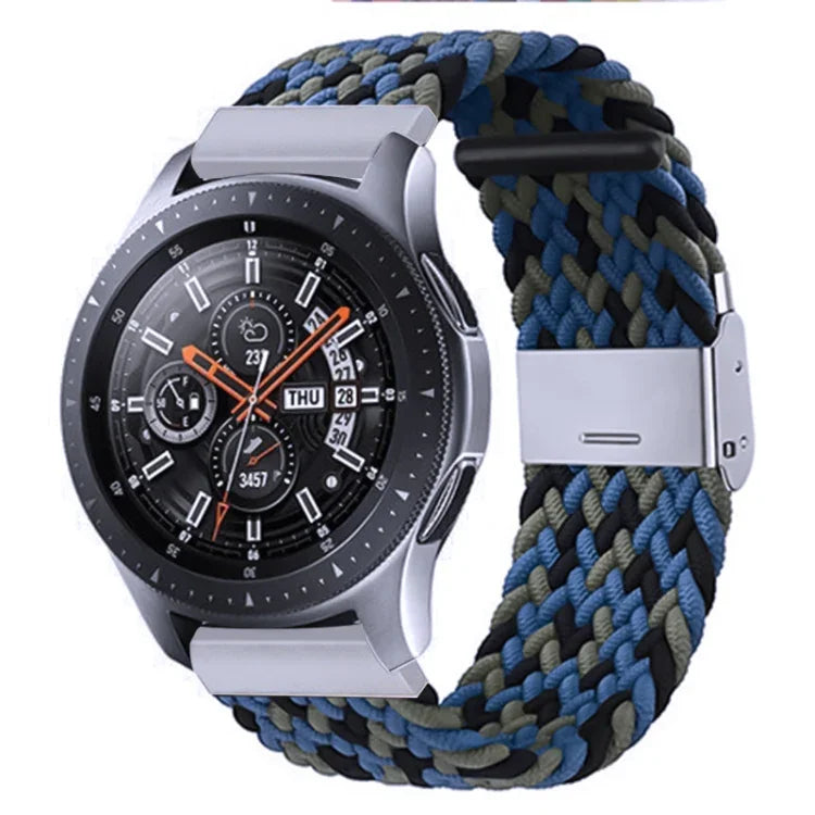 สายรัดถักไนลอนพร้อมหัวเข็มขัดโลหะสำหรับ Galaxy Watch 4 ขนาด 20 มม., 20mm