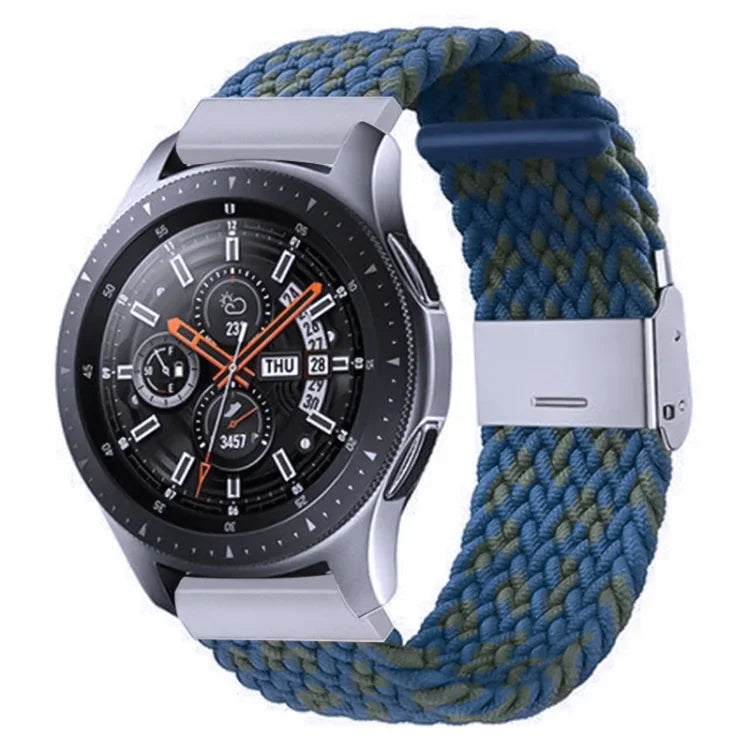 สายรัดถักไนลอนพร้อมหัวเข็มขัดโลหะสำหรับ Galaxy Watch 4 ขนาด 20 มม., 20mm