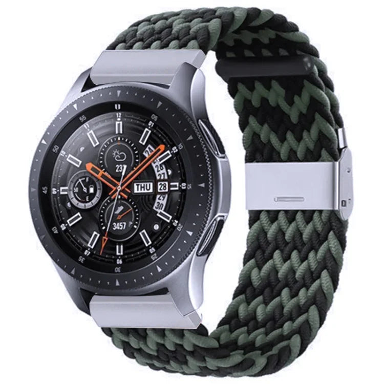 สายรัดถักไนลอนพร้อมหัวเข็มขัดโลหะสำหรับ Galaxy Watch 4 ขนาด 20 มม., 20mm