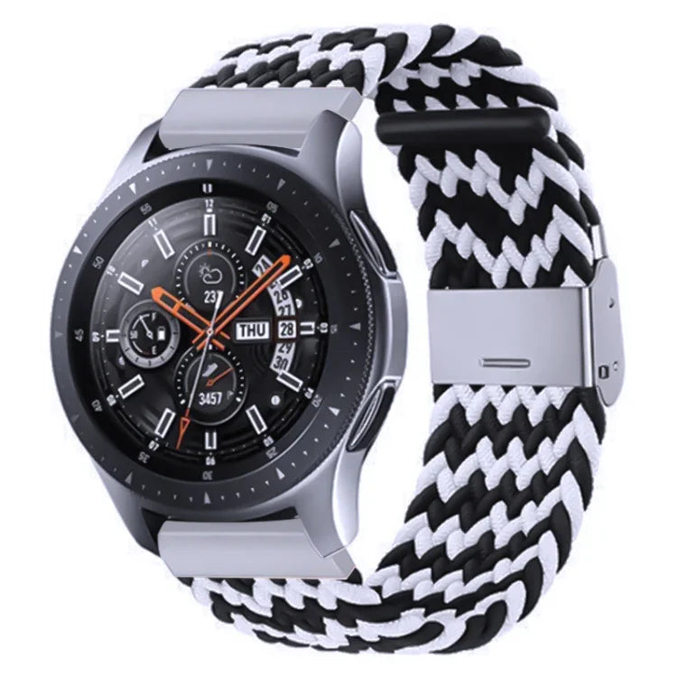 สายรัดถักไนลอนพร้อมหัวเข็มขัดโลหะสำหรับ Galaxy Watch 4 ขนาด 20 มม., 20mm