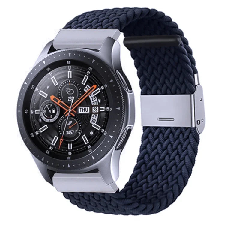 สายรัดถักไนลอนพร้อมหัวเข็มขัดโลหะสำหรับ Galaxy Watch 4 ขนาด 20 มม., 20mm