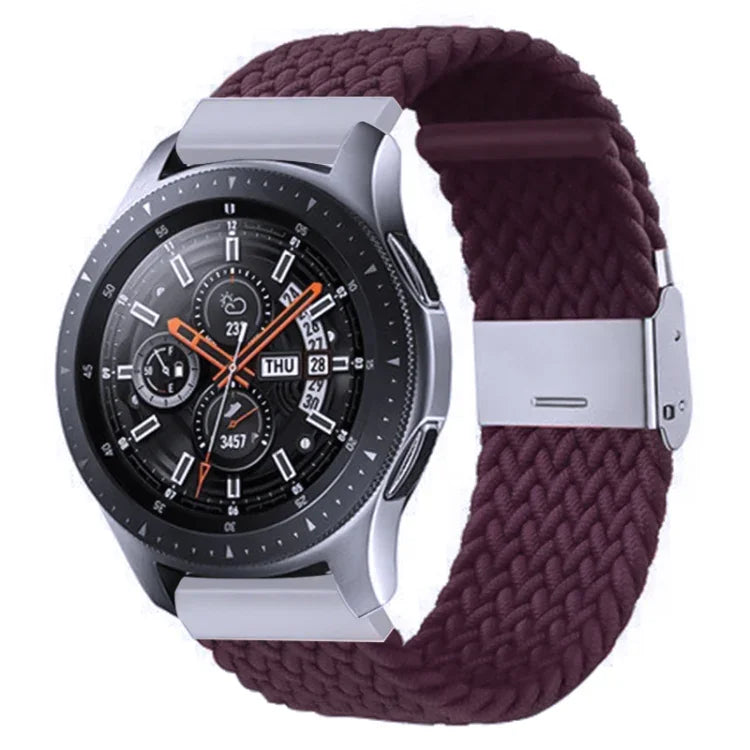 สายรัดถักไนลอนพร้อมหัวเข็มขัดโลหะสำหรับ Galaxy Watch 4 ขนาด 20 มม., 20mm