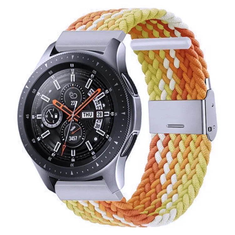 สายรัดถักไนลอนพร้อมหัวเข็มขัดโลหะสำหรับ Galaxy Watch 4 ขนาด 20 มม., 20mm