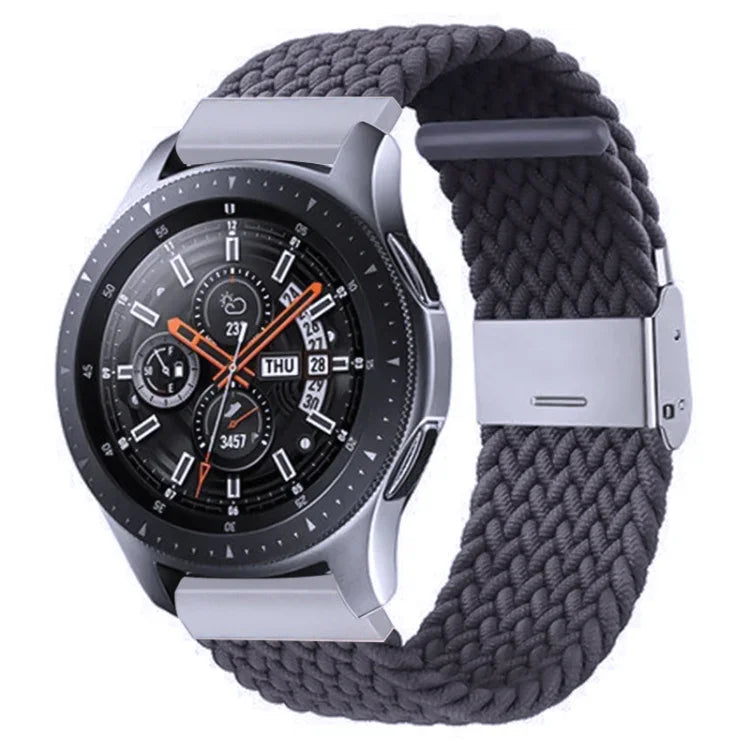 สายรัดถักไนลอนพร้อมหัวเข็มขัดโลหะสำหรับ Galaxy Watch 4 ขนาด 20 มม., 20mm