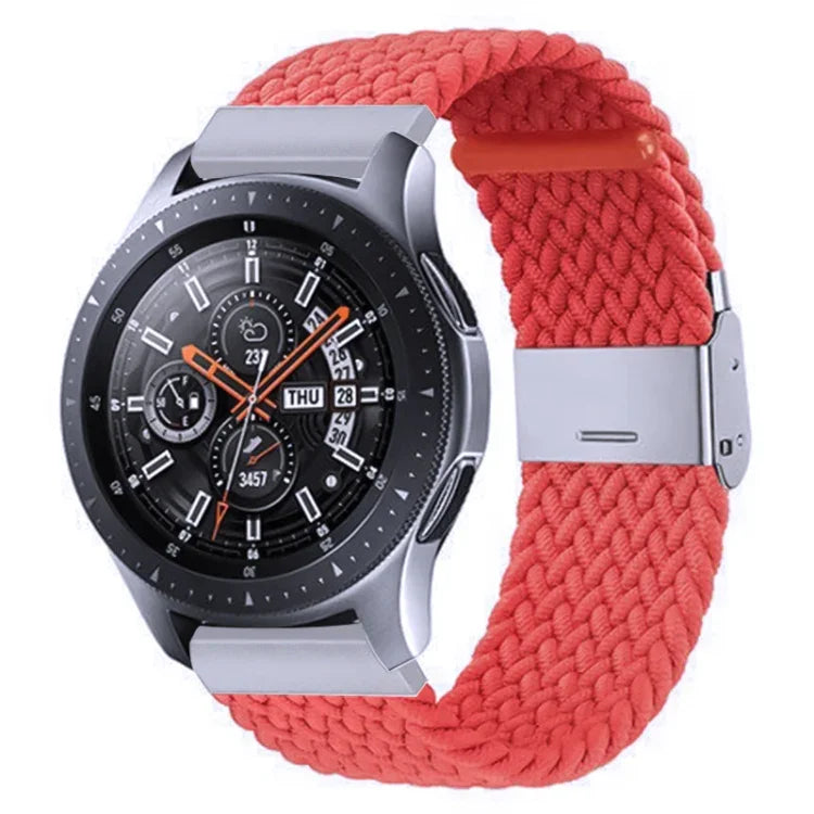 สายรัดถักไนลอนพร้อมหัวเข็มขัดโลหะสำหรับ Galaxy Watch 4 ขนาด 20 มม., 20mm
